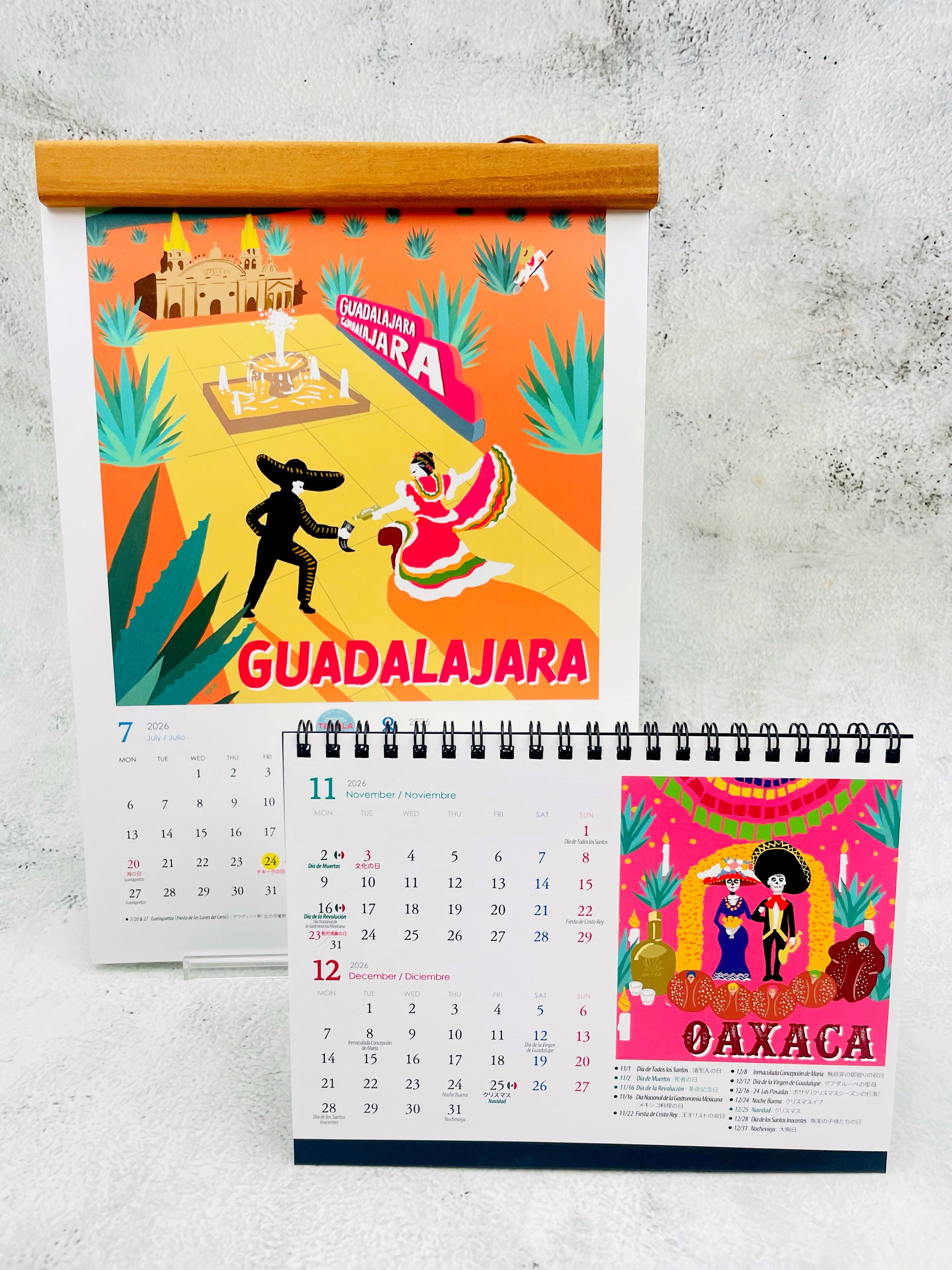 メキシコの街並みを楽しむカレンダー2026 | メキシコセレクトショップ